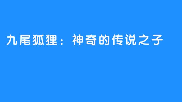 九尾狐狸：神奇的传说之子