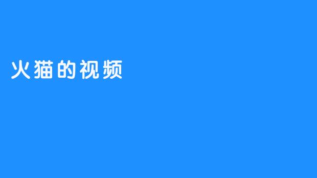 火猫的视频有哪些受欢迎的主题和内容？