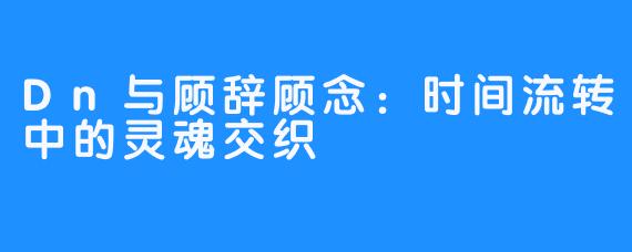 Dn与顾辞顾念：时间流转中的灵魂交织